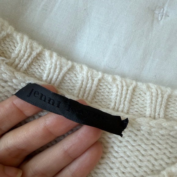Jenni Kayne Amelia Crewneck Sweater Cashmere Ivory - Picture 7 of 11